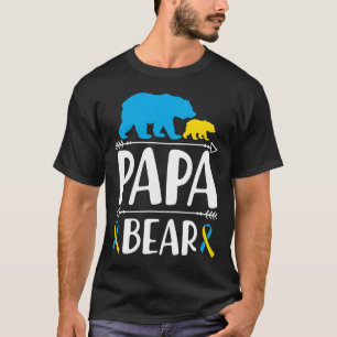 Papa Bear Down Syndrome Awareness Proud Dad T-Shirt