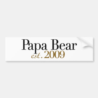 Papa Bear Est 2009 Bumper Sticker