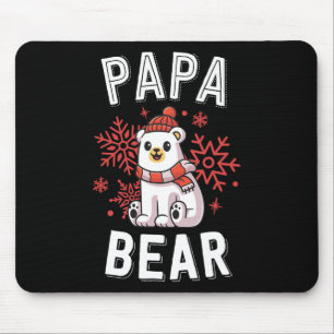 Papa Bear Family Christmas S Polar Bear Holiday Xm Mouse Pad