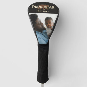 Papa Bear Father Year Established Photo Black Golf Head Cover