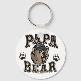 Papa Bear Father's Day Gear Key Ring