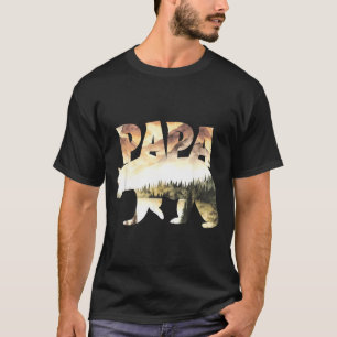 Papa Bear Forest Lake Mountain Scene Outdoors T-Shirt