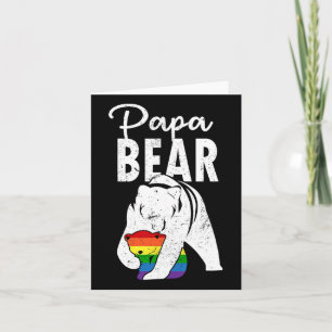 Papa Bear Gay Pride Rainbow Flag Lgbt Dad Camping Card