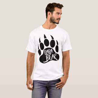 Papa Bear - Grizzly Bear Paw Print T-Shirt