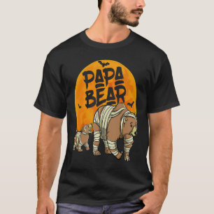 Papa Bear Halloween Costume Cute Mummy Bear Dad T-Shirt