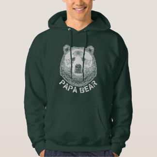 Papa Bear, Hand Drawn Illustration Hoodie