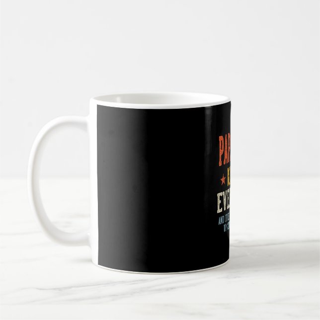 Papa-bear knows everything father's day retro coffee mug (Left)