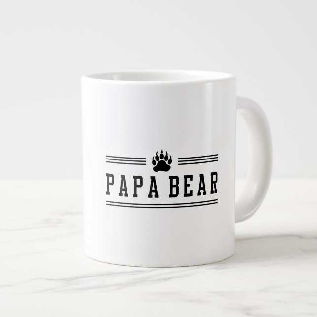 Papa Bear Large Coffee Mug (Front Right)