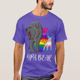 Papa bear LGBT Flag Gay Pride Month Transgender T-Shirt