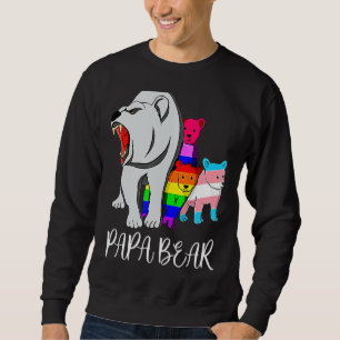 Papa Bear Lgbt Gay Trans Pride Support Lgbtq Parad Sweatshirt