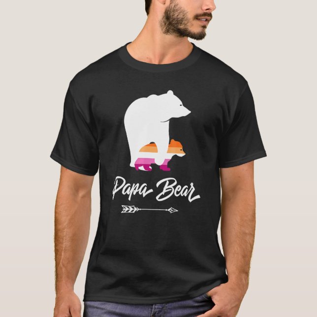Papa Bear Lgbt Straight Ally Lesbian T-Shirt (Front)