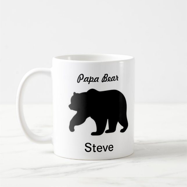 Papa Bear Mug Personalised Name (Left)