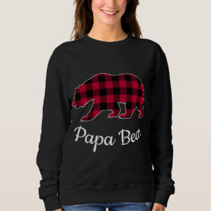 Papa Bear Pajama Red Buffalo Plaid Sweatshirt