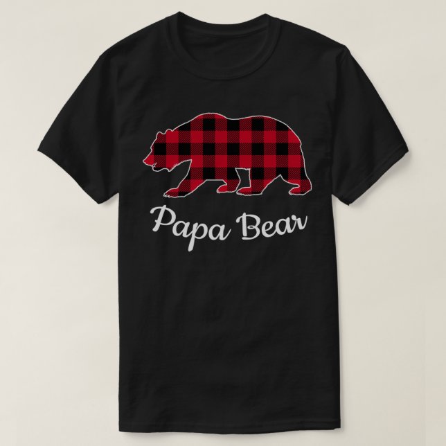 Papa Bear Pajama Red Buffalo Plaid Sweatshirt T-Shirt (Design Front)