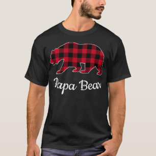 Papa Bear Pajama Red Buffalo Plaid  T-Shirt