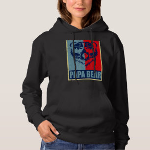 Papa Bear Retro Cool Sunglasses Father's Day Hoodie