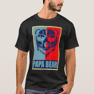 Papa Bear Retro Cool Sunglasses Father's Day T-Shirt