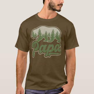 Papa Bear Shirt Forest Wood Gift