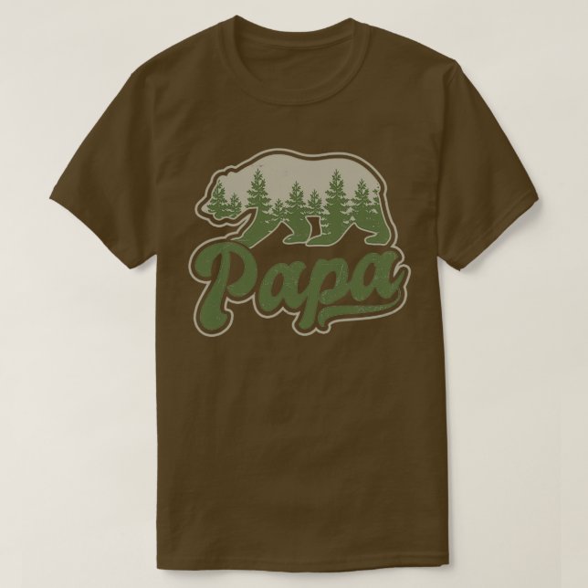 Papa Bear Shirt Forest Wood Gift 1 (Design Front)