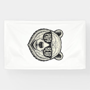 Papa Bear Sunglasses Bear Head Vector Design_1 Banner