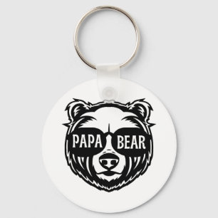 Papa Bear Sunglasses Father's Day  Key Ring