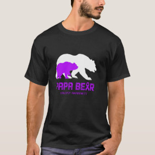Papa Bear Support Epilepsy Awareness T-Shirt