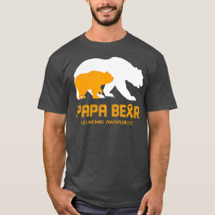 Papa Bear Support LEUKEMIA Awareness T-Shirt