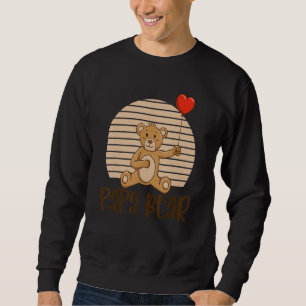 Papa Bear Teddy Bear Heart Balloon Heart Sweatshirt
