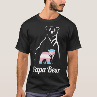 Papa Bear Transgender Dad Trans Child LGBT Trans P T-Shirt