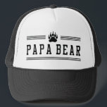 Papa Bear Trucker Hat<br><div class="desc">Papa Bear t-shirt design with a bear paw for your dad</div>