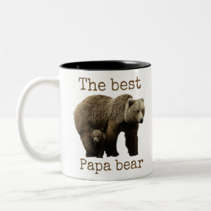 papa bear Two-Tone coffee mug