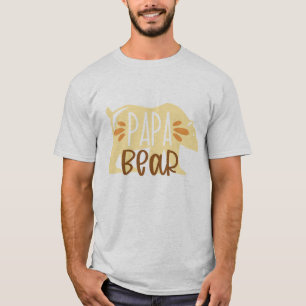 Papa Bear Typography T-Shirt