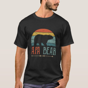 Papa Bear Vintage Daddy Father's Day Retro Dad T-Shirt