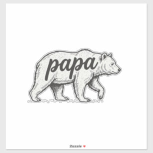 Papa Bear Vintage Engraving Vector Design_1