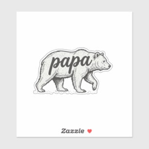 Papa Bear Vintage Engraving Vector Design_1