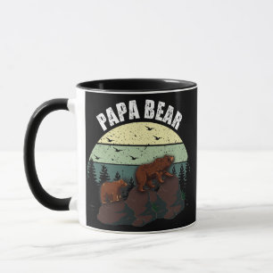 Papa Bear Vintage Father's Day Dad Grandpa  Mug