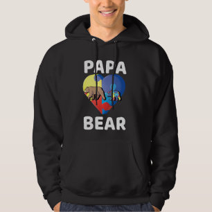 Papa Bear World Autism Awareness Dad Father S Day  Hoodie