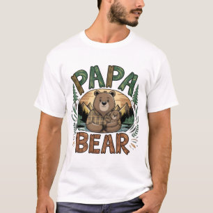 Papa Bear's Love - Father and Cub Embrace T-Shirt