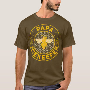 Papa Beekeeper Bee Whisperer Distressed Fathers Da T-Shirt