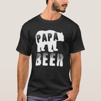 Papa Beer Bear For The Best Dad Funny Dad Joke Bee T-Shirt