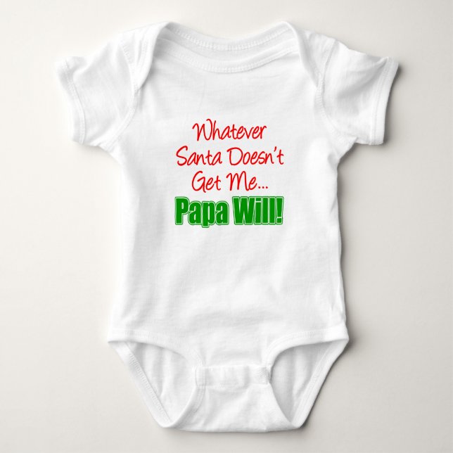 Papa Better Than Santa Baby Bodysuit (Front)