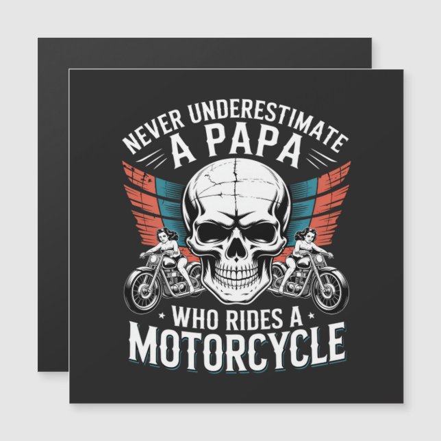 Papa Biker Who Rides A Motorcycle (Front/Back)