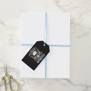 Papa Biker Who Rides A Motorcycle Gift Tags