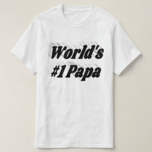 Papa black text  T-Shirt