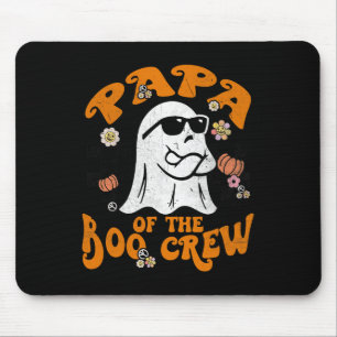 Papa Boo Crew Groovy Matching Family Halloween Men Mouse Pad