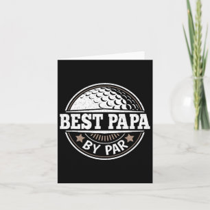 Papa By Par Vintage Golf Player Daddy Dad Fathers Card