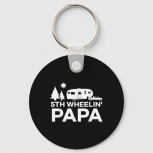 Papa Camping 5th Wheel Camper Rv Vacation Gift Key Ring