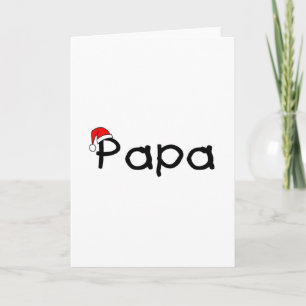 Papa Christmas Santa Hat Holiday Card