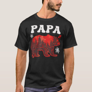 Papa Christmas Tree Bear Tee Family Matching Men