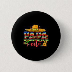 Papa cito cinco de mayo mexican sombrero family 6 cm round badge